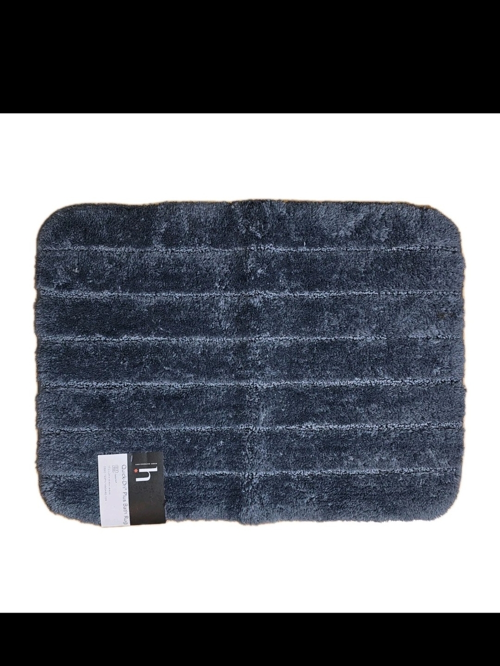 Home Expressions Quick-Dri Plus Bath Rug in Dark Blue NWT 17"×24"